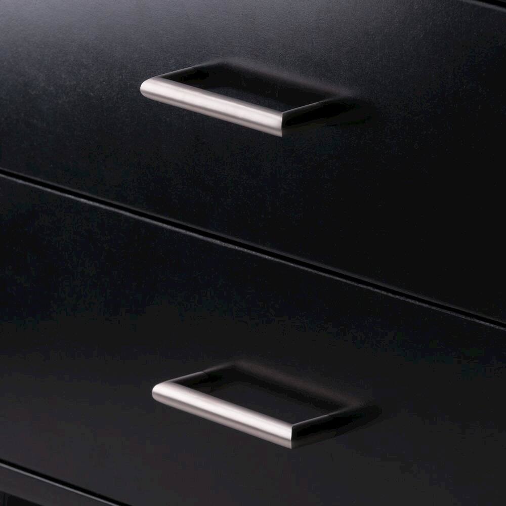 Alt View 3. FurniFact - Black Leaning Shelf - Black.