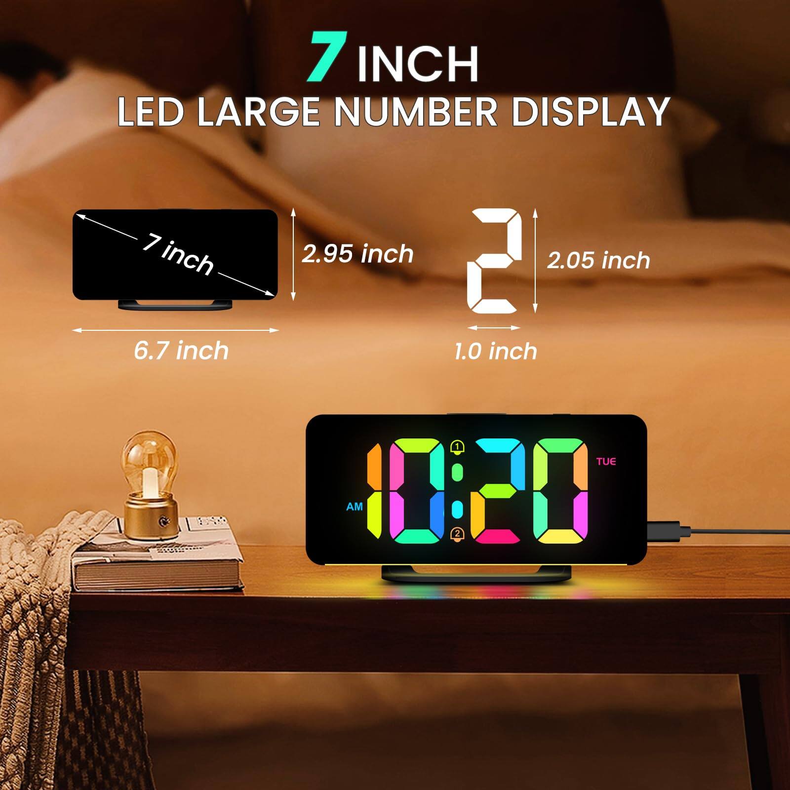 7 INCH LED LARGE NUMBER DISPLAY

7 inch
6.7 inch
2.95 inch
2.05 inch
1.0 inch

TUE AM 11:20