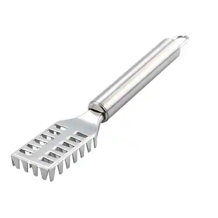 Front. Kitcheniva - Stainless Steel Fish Scaler Scraper - Silver.