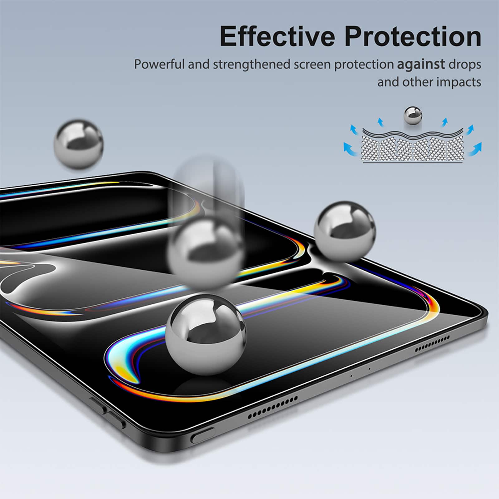 Effective Protection  
Powerful and strengthened screen protection against drops and other impacts