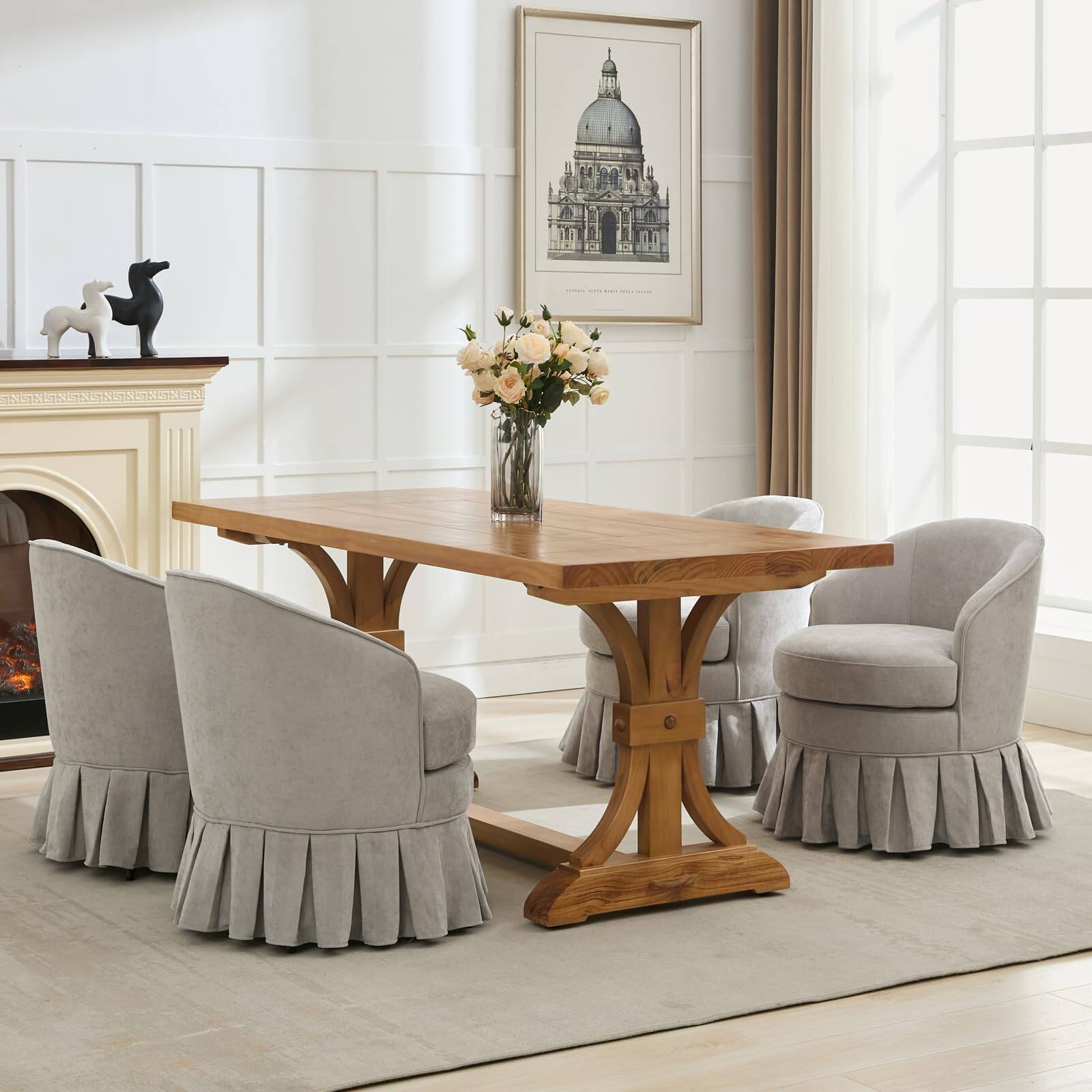 Alt View 2. Jojoka - Mid Century Armchair, Modern Barrel Accent Chair, Comfy Upholstered Chair for Living Room, Vanity - Gray.