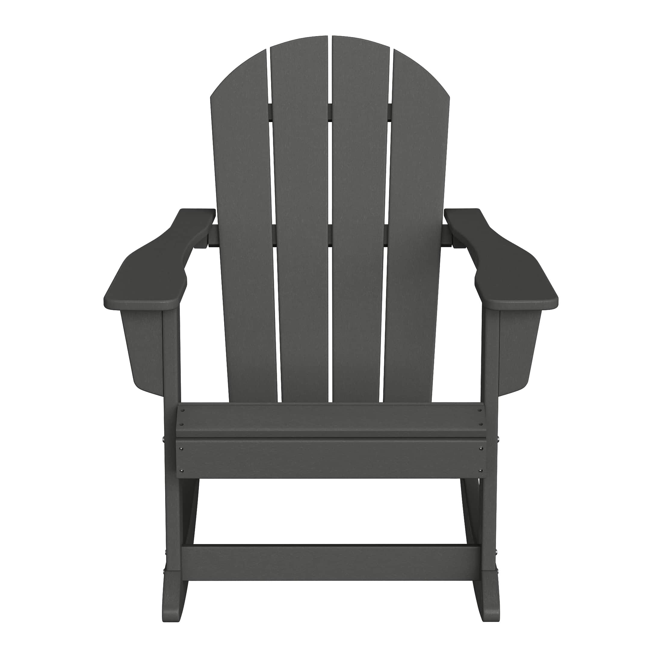 WestinTrends - Malibu Outdoor / Patio Poly Adirondack rocking chair - Gray