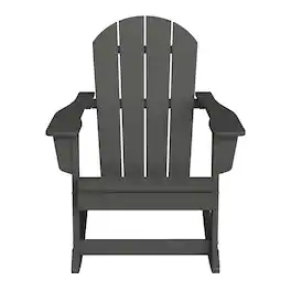 WestinTrends - Malibu Outdoor / Patio Poly Adirondack rocking chair - Gray