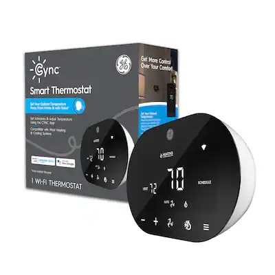 GE Cync Smart Programmable Thermostat Black 93129894 Best Buy