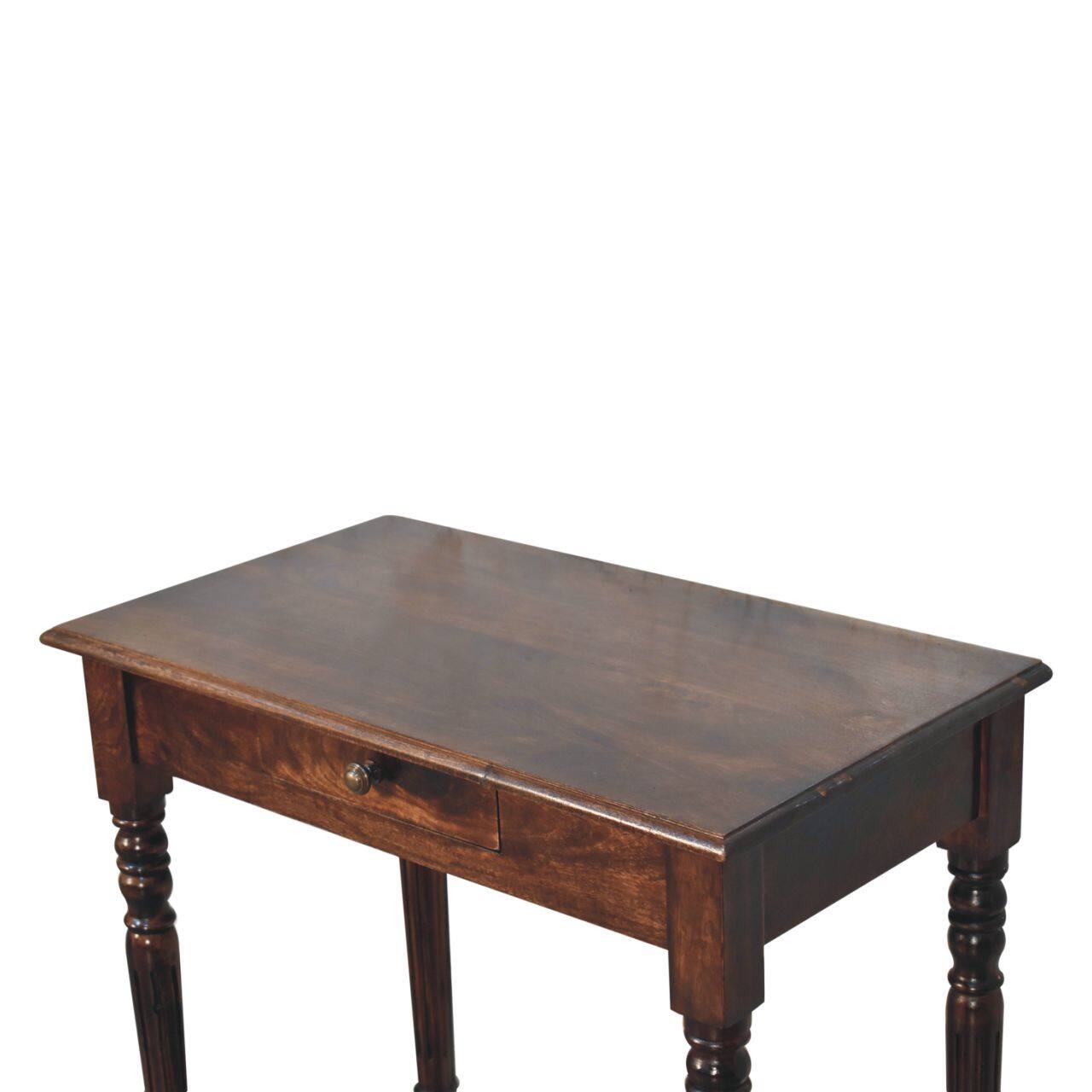 Alt View 2. Artisan Furniture - Artisan Furniture Solid Wood California Walnut Writing Desk, 1 Drawer, Dark Brown - Dark Brown.