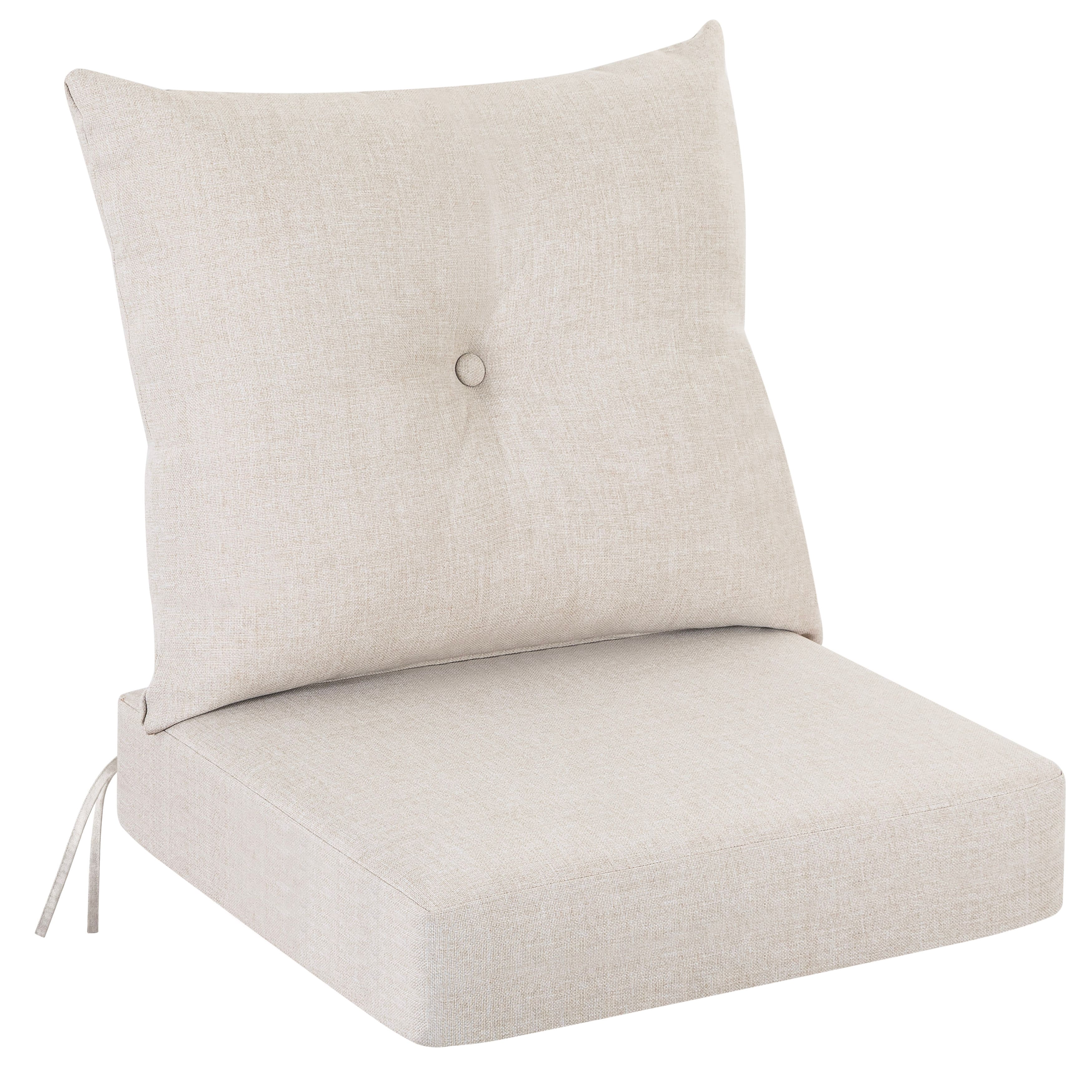 Nuu Garden - 23 x 24 Inch Outdoor Olefin Chair Cushion Set, Tufted Design - Beige price history on PriceWatchPro