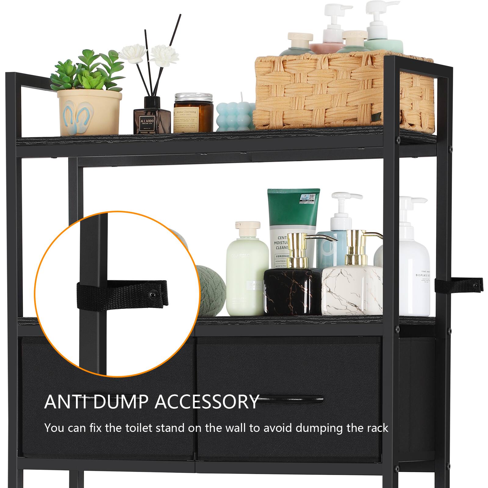 - TENT MOSTU CLEAN: A brnaTe ANTI DUMP ACCESSORY
- You can fix the toilet stand on the wall to avoid dumping the rack