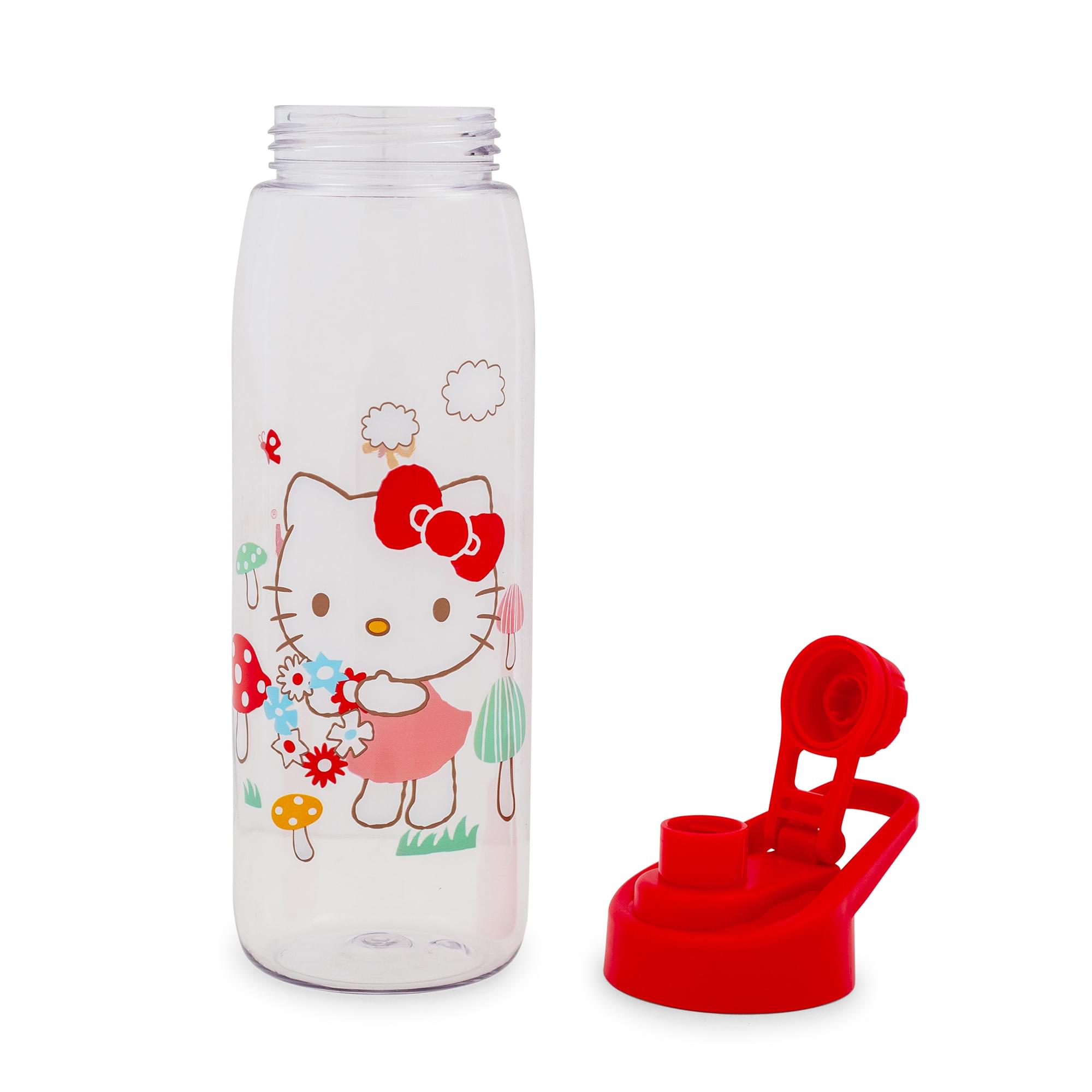 Alt View 10. Hello Kitty - Sanrio Hello Kitty Mushrooms Water Bottle With Screw-Top Lid | Holds 28 Ounces - Red.