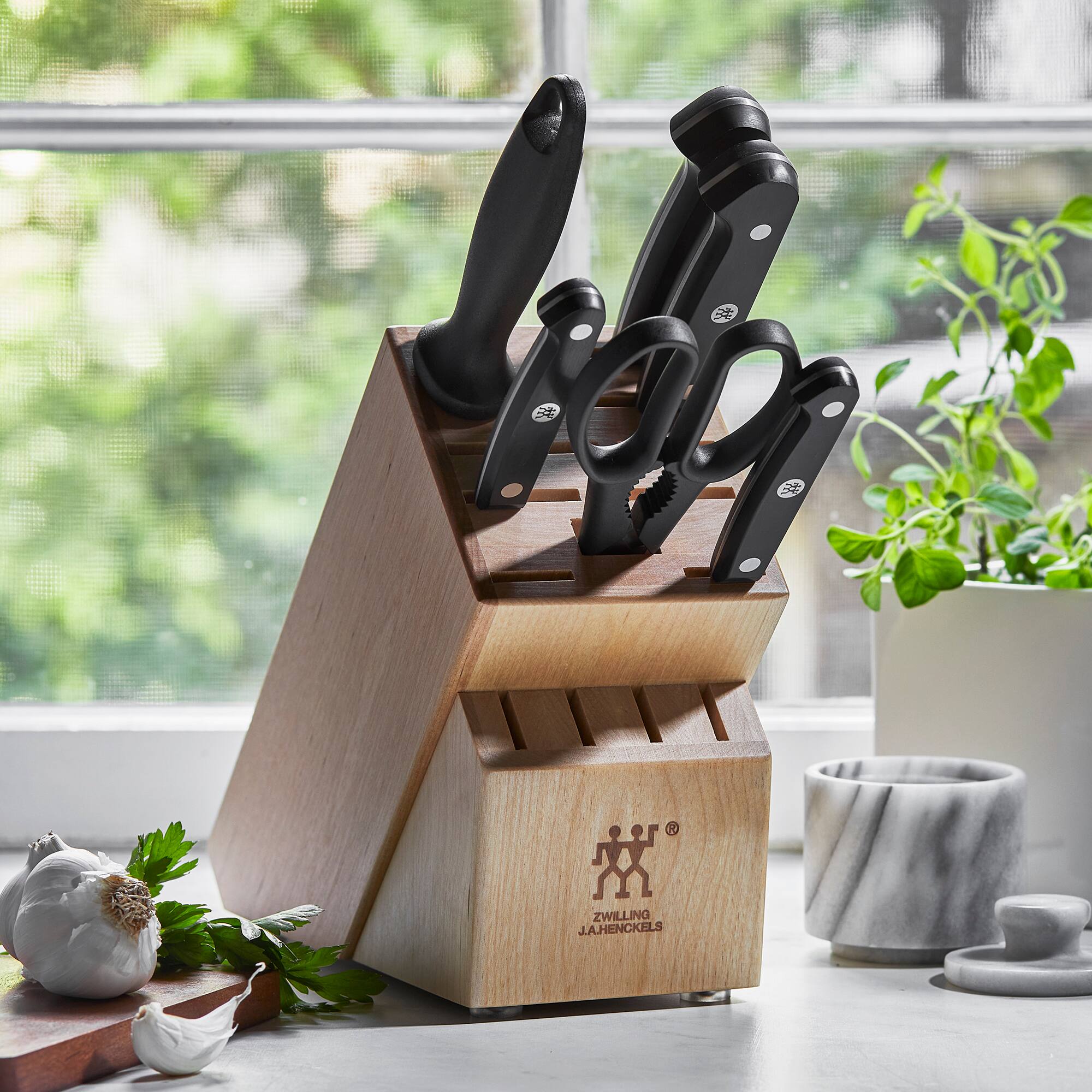 ZWILLING - Gourmet 7-pc Knife Block Set - Black - Thumbnail 2