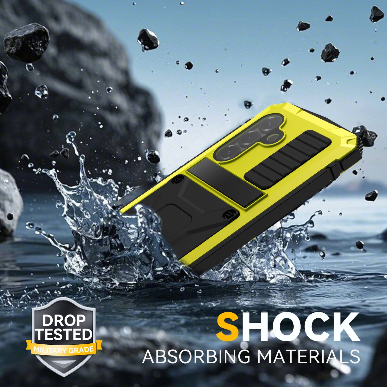 DROP TESTED  
MILITARY GRADE  
SHOCK ABSORBING MATERIALS