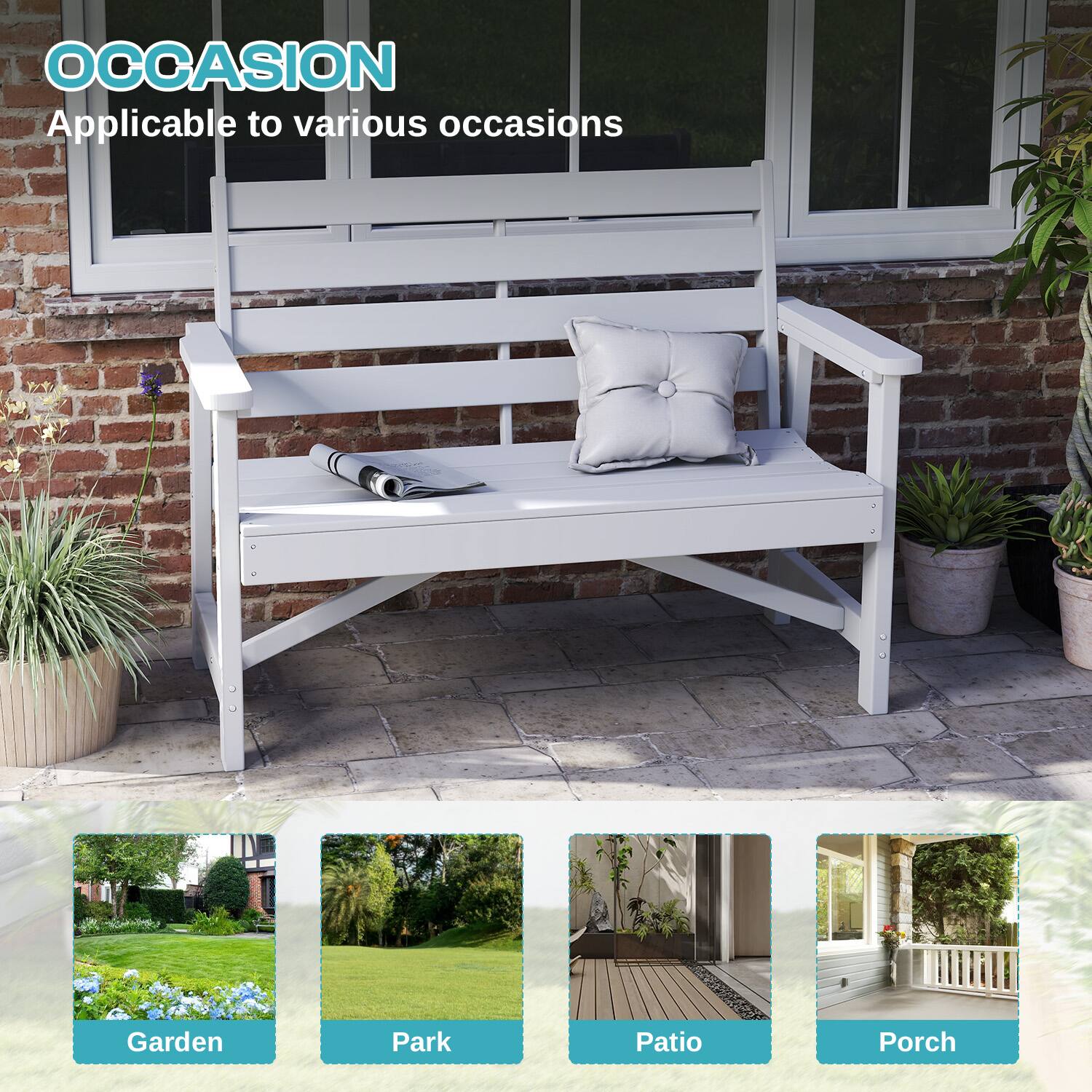 **OCCASION**  
Applicable to various occasions  

- Garden  
- Park  
- Patio  
- Porch