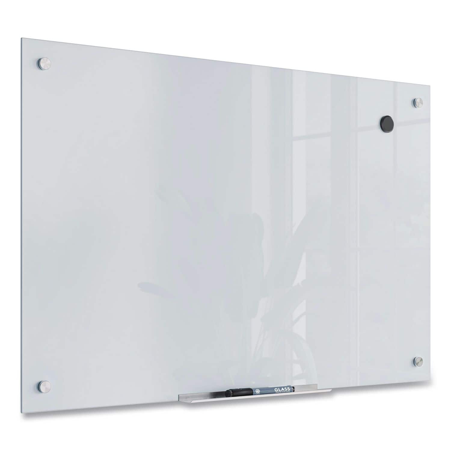 U Brands - Magnetic Glass Dry Erase Board Value Pack 36 x 24 Actual Size: 35 x 23 Frosted White Surface