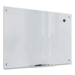 U Brands - Magnetic Glass Dry Erase Board Value Pack 36 x 24 Actual Size: 35 x 23 Frosted White Surface