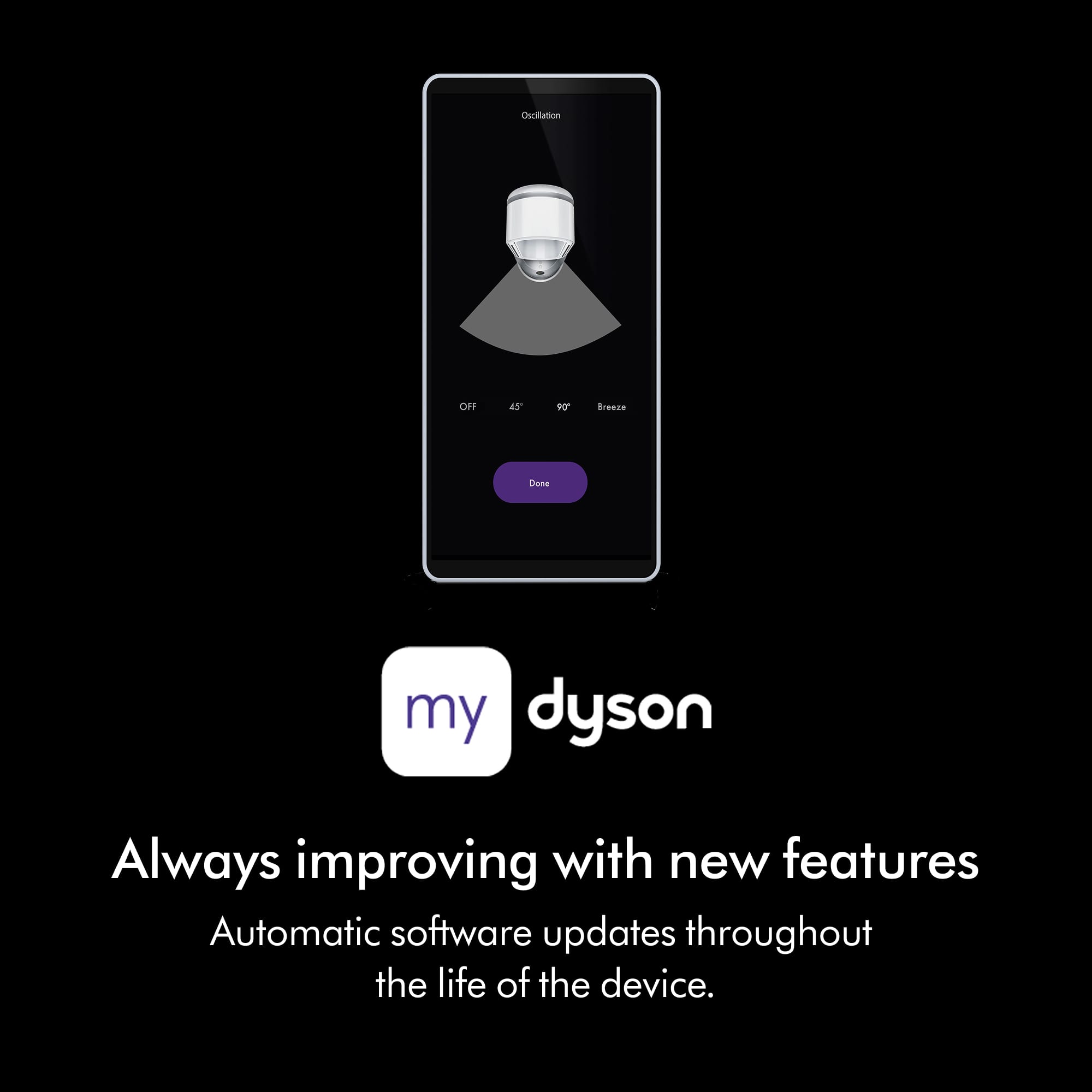 Always improving with new features. Automatic software updates throughout the life of the device.