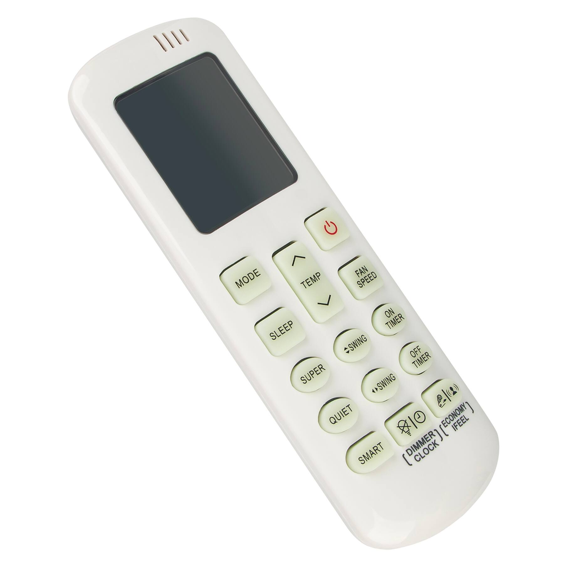 FAN MODE TEMP SPEED ON SLEEP TIMER SWING OFF TIMER SUPER SWING QUIET ECONOMY IFEEL SMART DIMMER CLOCK