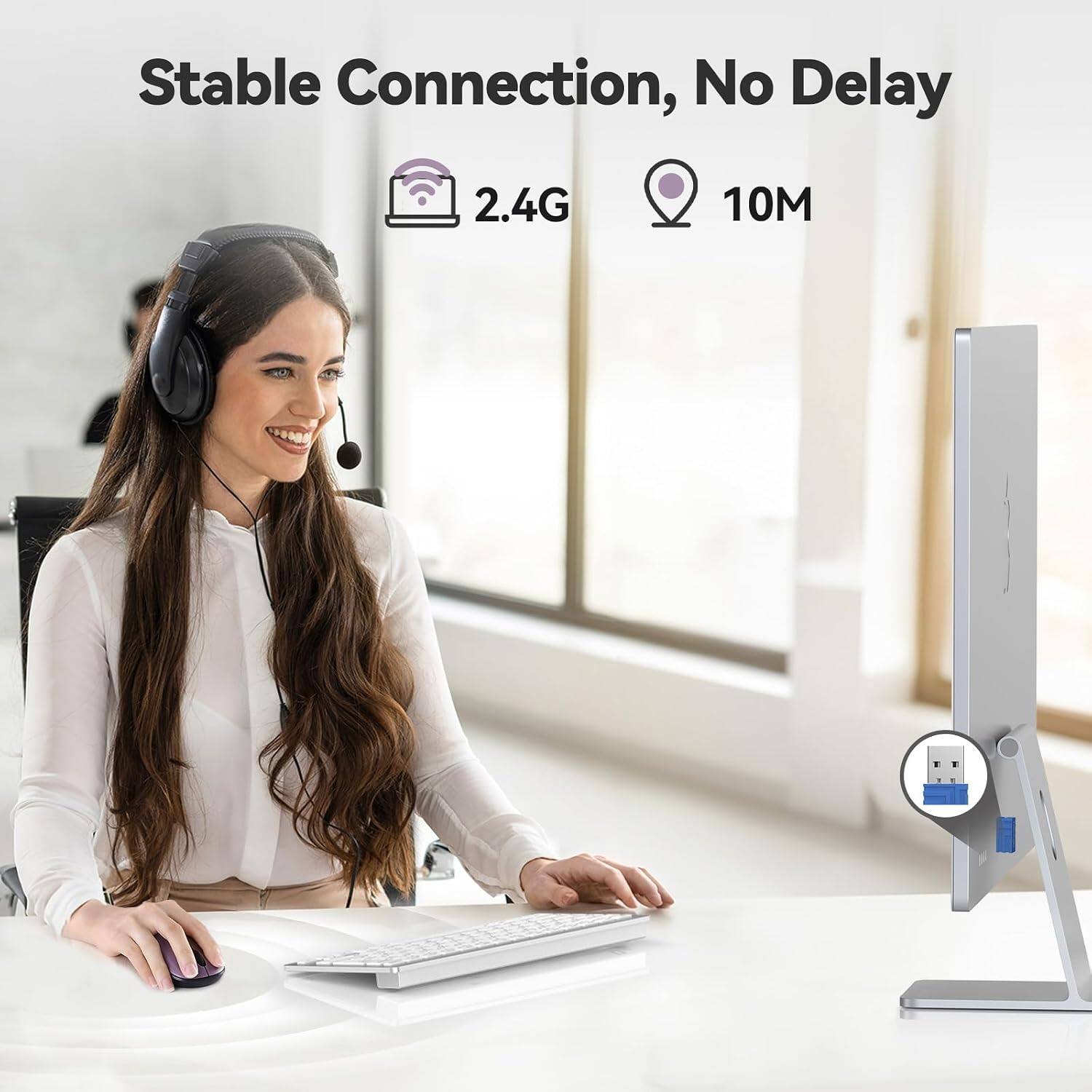 Stable Connection, No Delay  
2.4G  
10M
