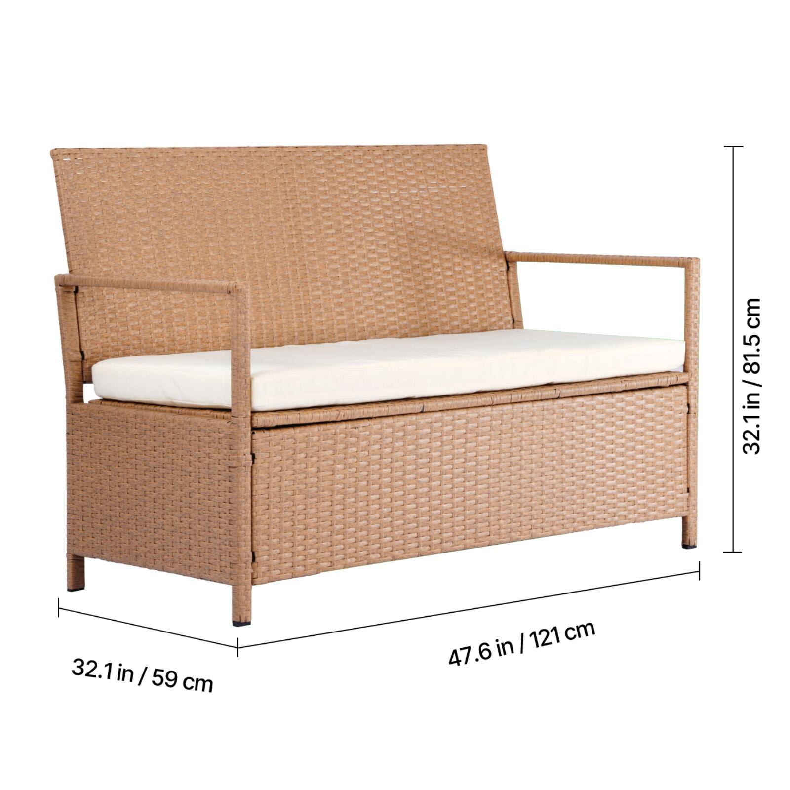 - Height: 32.1 in / 81.5 cm
- Width: 47.6 in / 121 cm
- Depth: 32.1 in / 59 cm