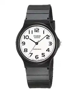 Casio - Men's Classic Analog Watch with White Dial - MQ-24-7B2 - Black