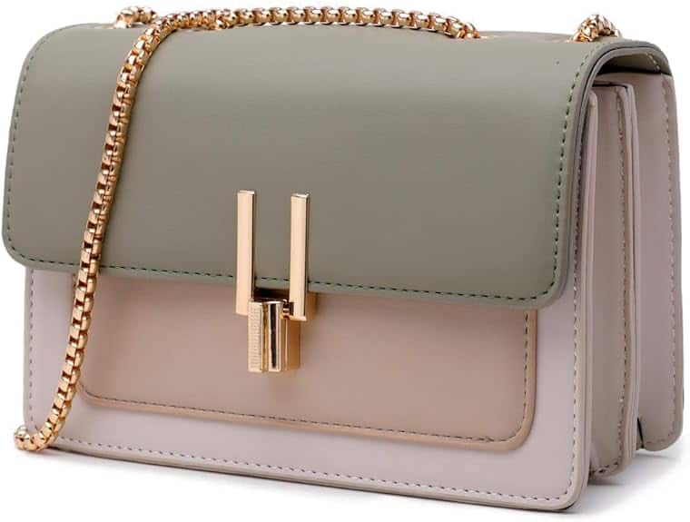 Vulpecula Spade - Color-Block Crossbody Bags for Women Leather Cross Body Purses Cute Designer Handbags - #2 Green