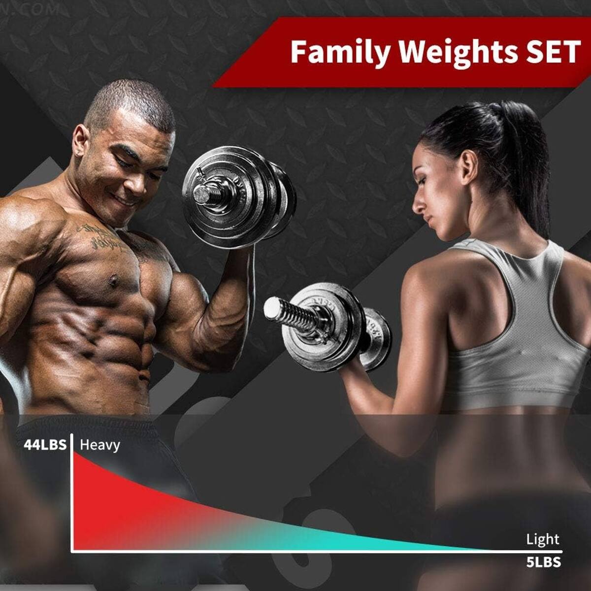 Family Weights SET  
44LBS Heavy  
5LBS Light