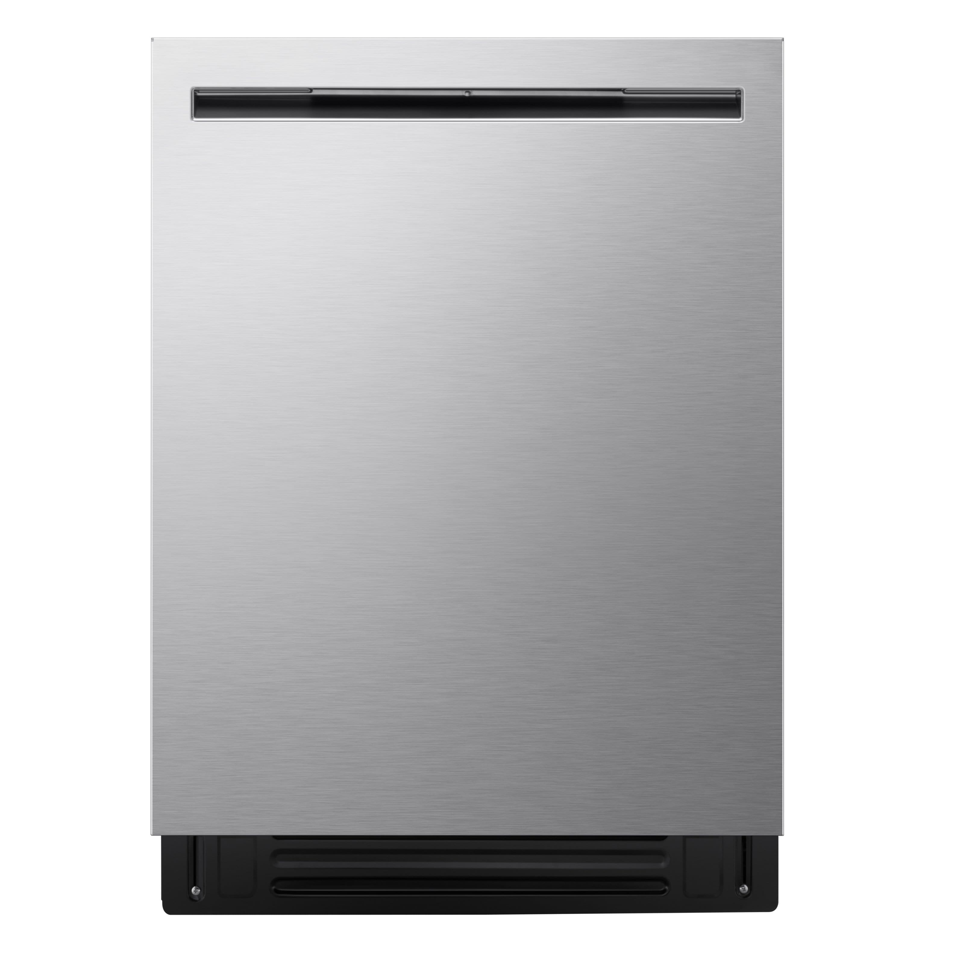 Front. LG - FlushFit 24" Top Control Smart Built-In Stainless Steel Tub Dishwasher with 3rd Rack, 1-Hour Wash & Dry Cycle and 46dBA - PrintProof Stainless Steel.