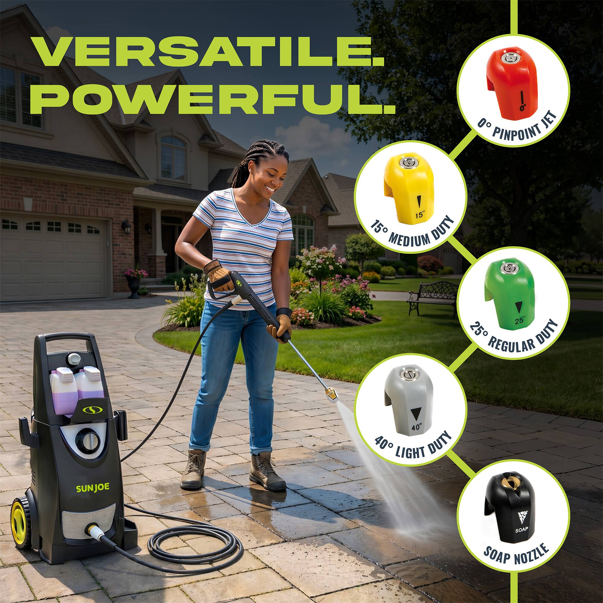 Sun Joe Electric Pressure Washer, Portable Power Washer with
