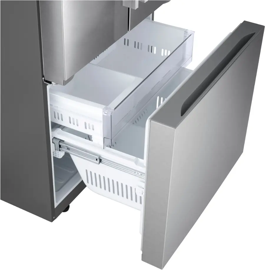 Alt View 17. LG - Standard Depth MAX 25.1 Cu. Ft. French Door Smart Refrigerator with Glide N' Serve Drawer - PrintProof Stainless Steel.
