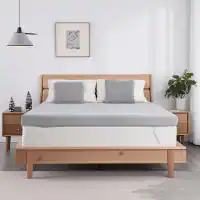 Front. Vipbear - Vipbear 3" Queen Size, Firm to Extra Firm Reversible High-Density Memory Foam Mattress, with Removable Cover - Gray.