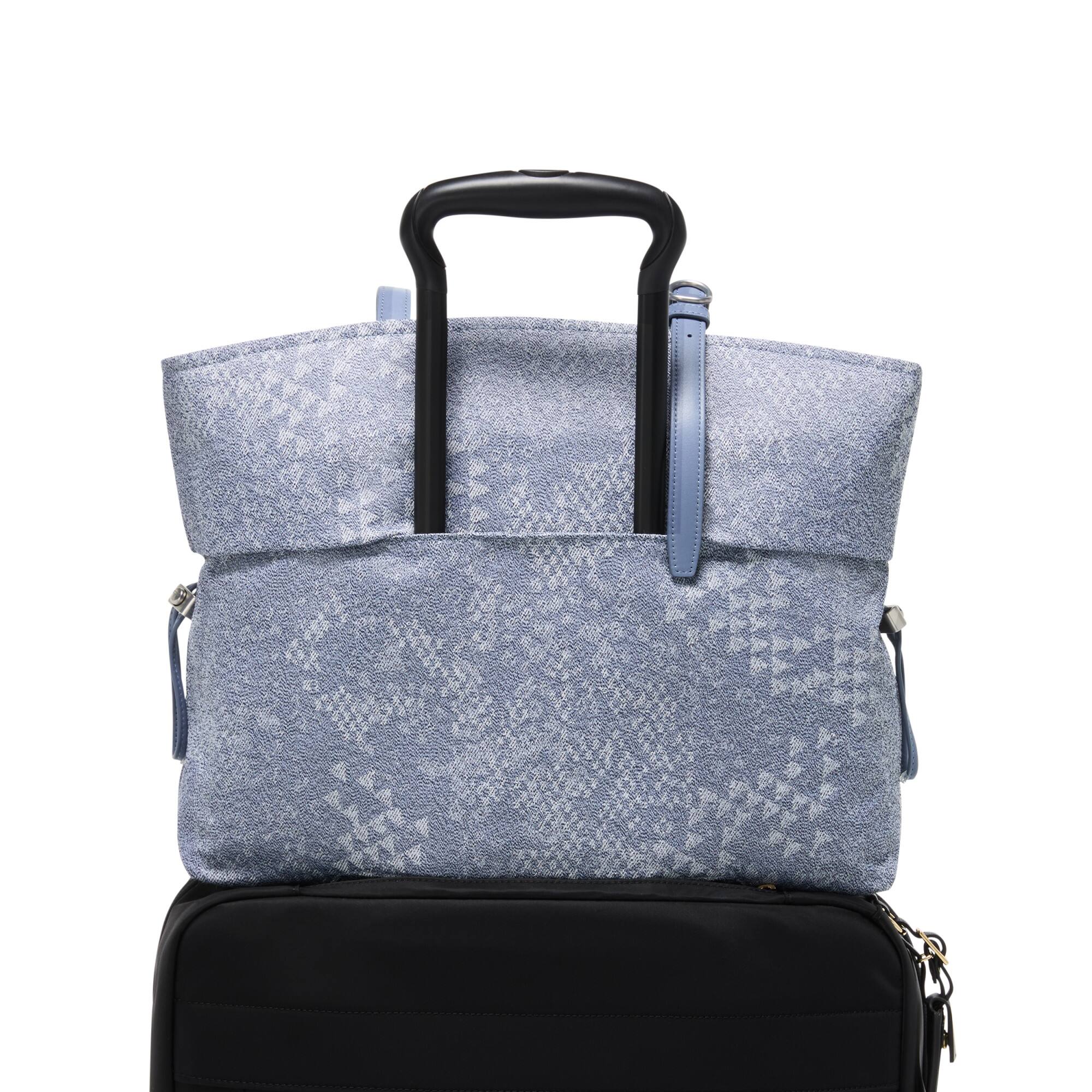 Left. TUMI - Voyageur Cam Large Casual Tote - Denim Blue.
