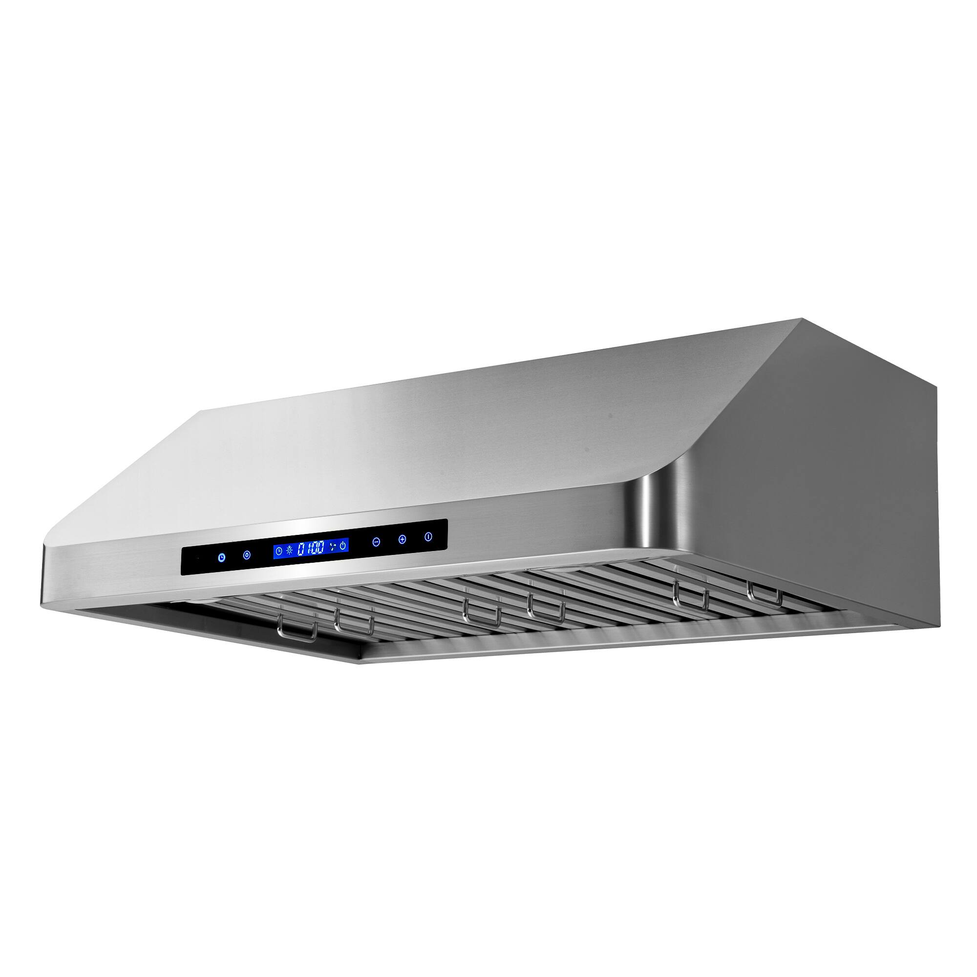 Alt View 4. COSMO - COS-QS75 30 in. Haven Collection 500 CFM Ducted Under Cabinet Range Hood, Touch Controls, LED Lights - Stainless Steel.