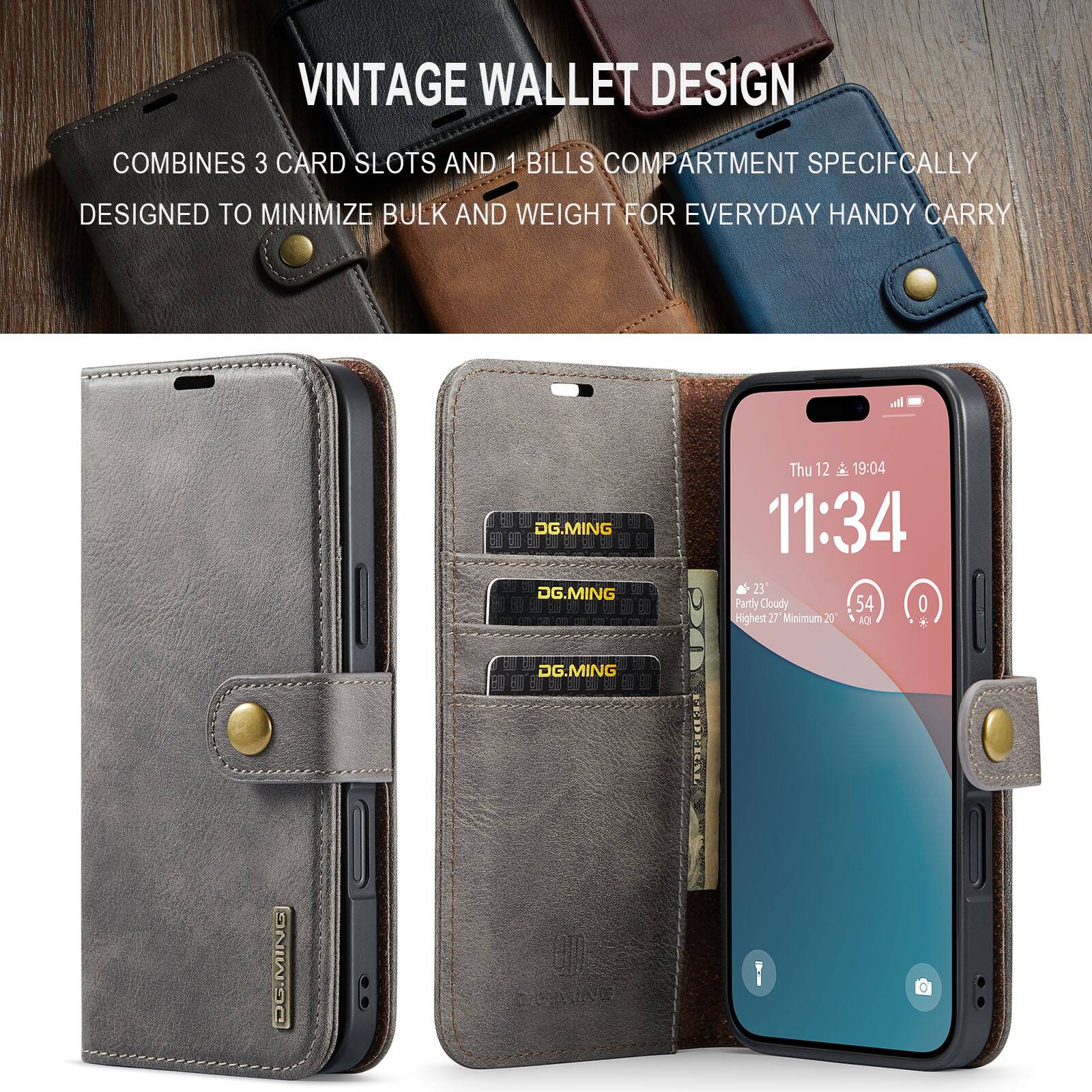 VINTAGE WALLET DESIGN

COMBINES 3 CARD SLOTS AND 1 BILLS COMPARTMENT SPECIFICALLY DESIGNED TO MINIMIZE BULK AND WEIGHT FOR EVERYDAY HANDY CARRY
