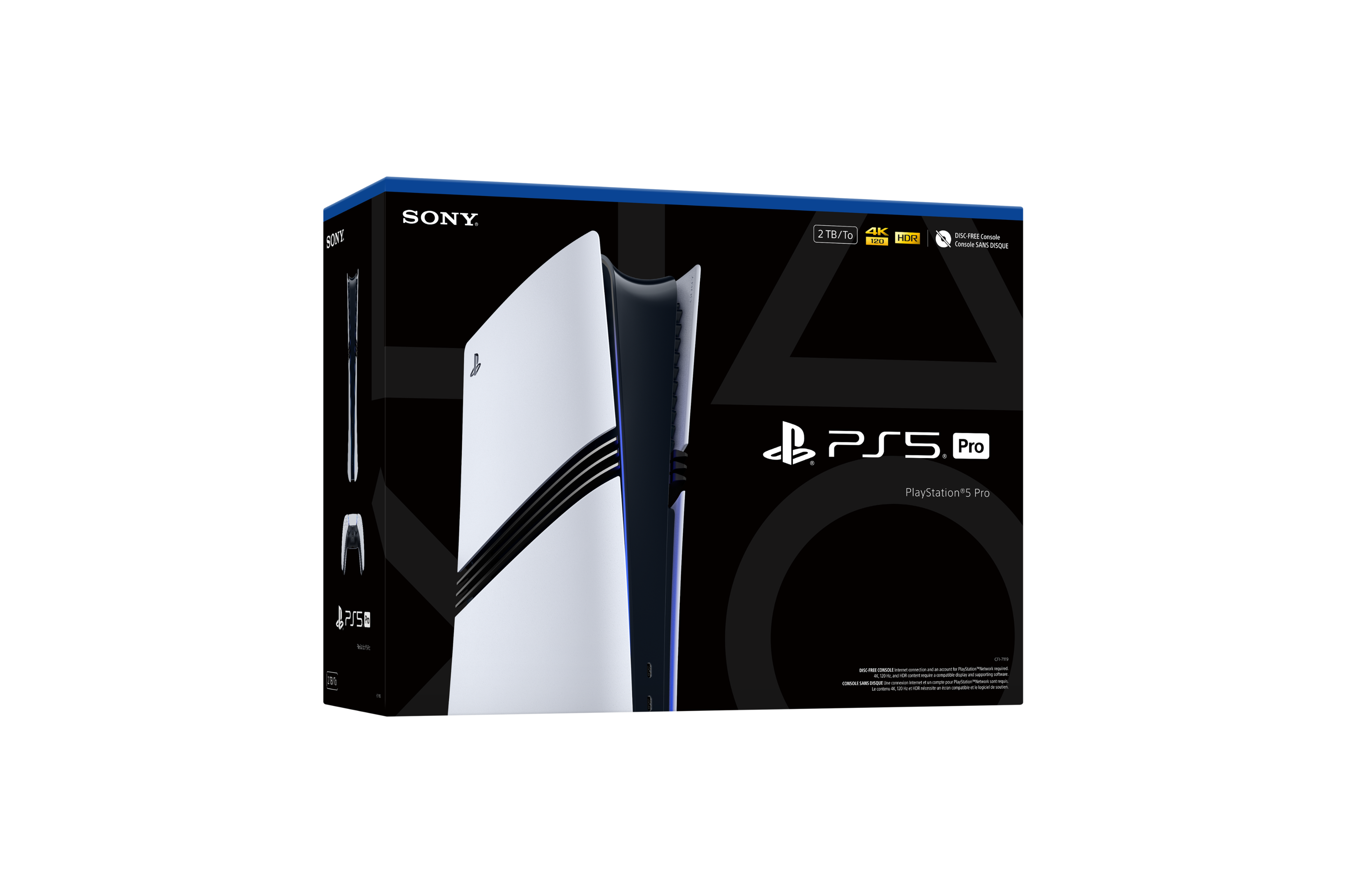 SONY  
PS5 Pro  
PlayStation 5 Pro  
2TB/To  
4K  
HDR  
DISC FREE Console  
Console SANS DISQUE