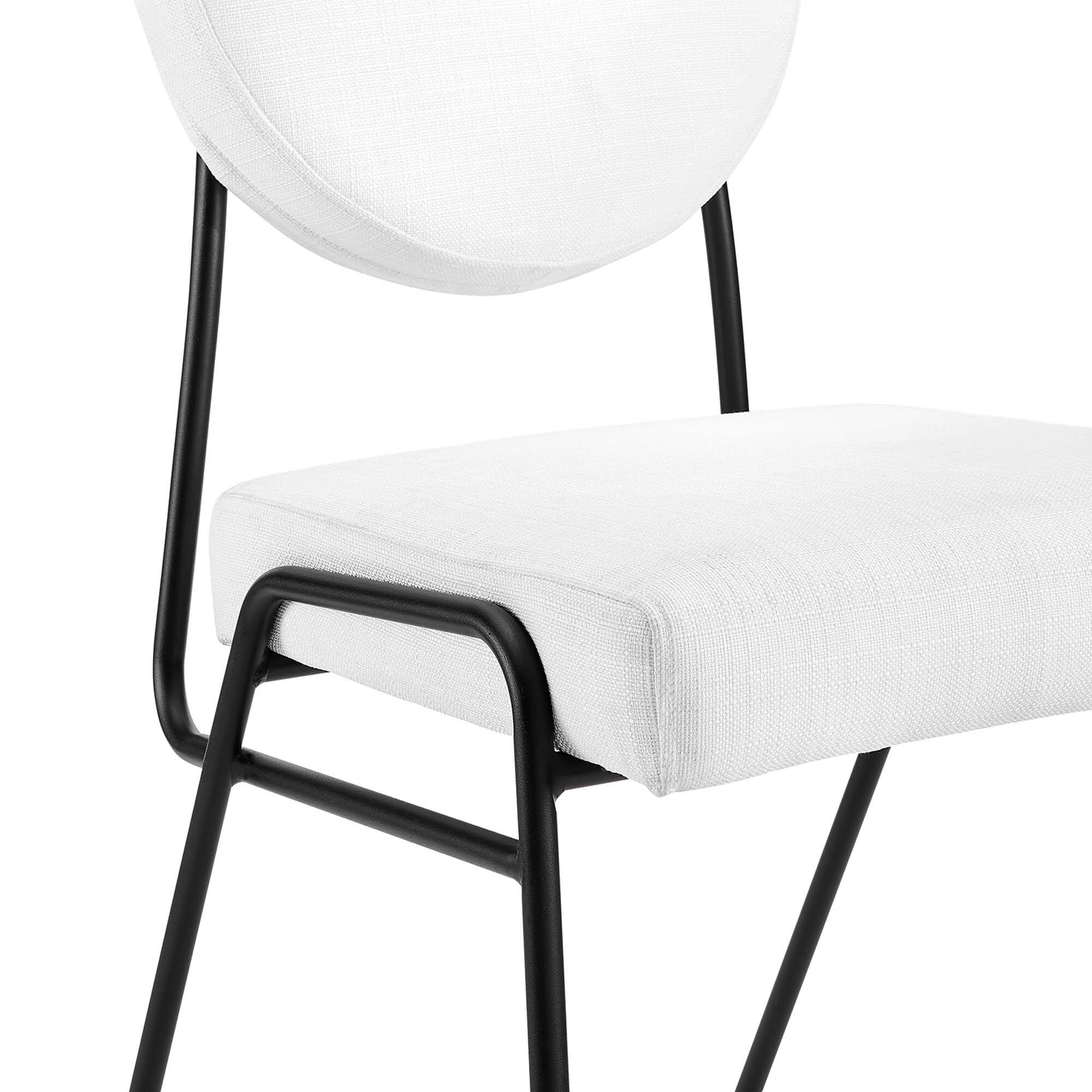 Alt View 5. Modway - Craft Upholstered Fabric Dining Side Chairs by Modway - Black White.