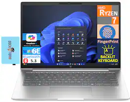 HP - ProBook 445 G11 Laptop 14.0 WUXGA (AMD Ryzen 7 7735U, 16GB DDR5, 1TB PCIe SSD, Win 11 Pro) w/USB Hub - Pike Silver