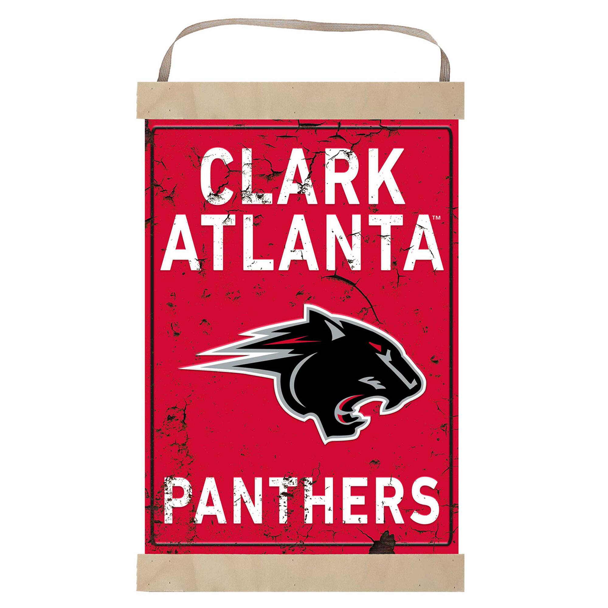 Clark Atlanta University Panthers Faux Rust Banner Sign
