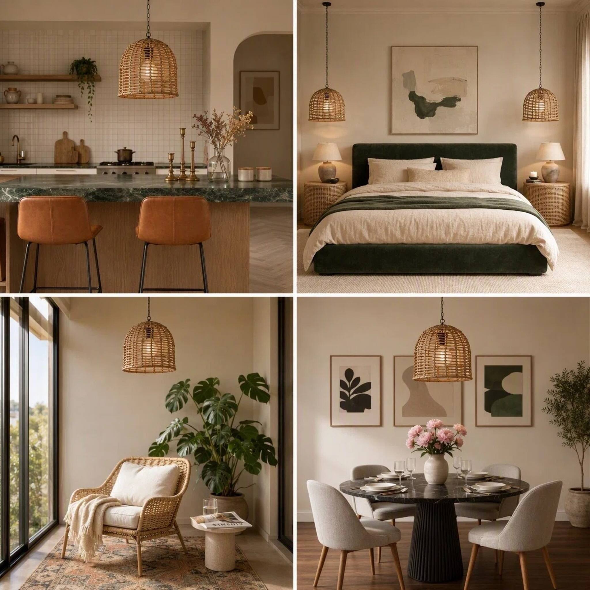 Alt View 3. SUNJOY - Sunjoy Keely LED Chandelier with Remote Control, Battery Operated (not included), Light Brown - Light Brown.