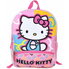 Fast Forward Hello Kitty 16" Kids Backpack for Girls, with a small front Pocket - Pink
