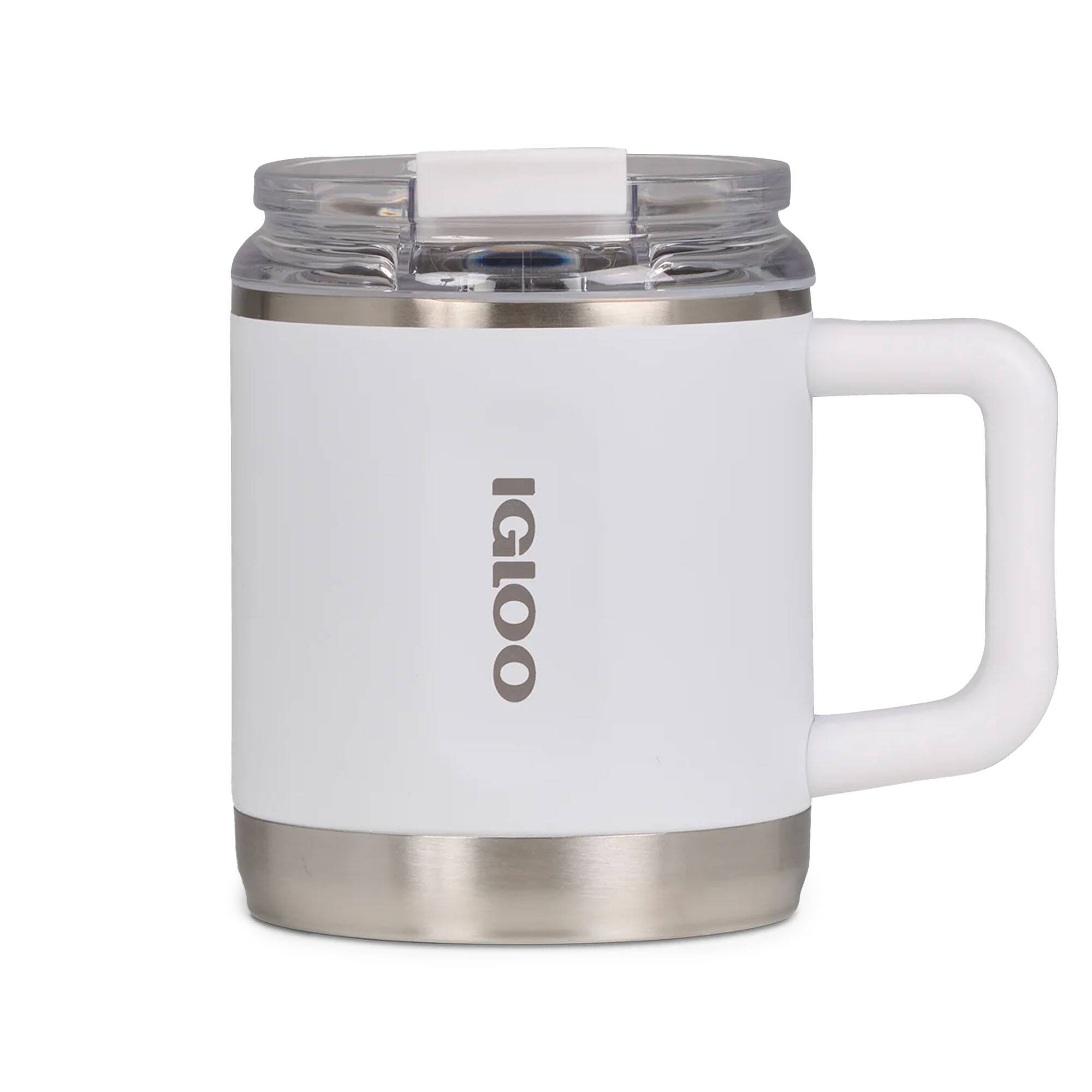 Front. Igloo - Igloo 15 oz. Stainless Steel Coffee Mug - White - White.