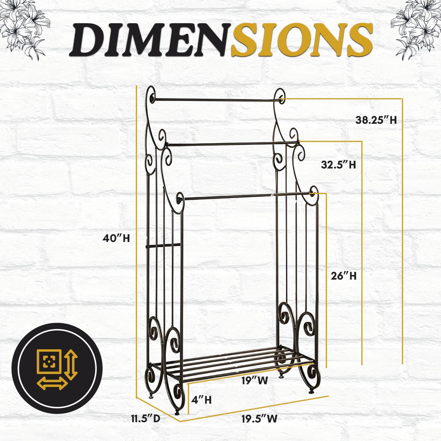 DIMENSIONS

- 38.25" H
- 32.5" H
- 40" H
- 26" H
- 19" W
- 19.5" W
- 11.5" D
- 4" H
