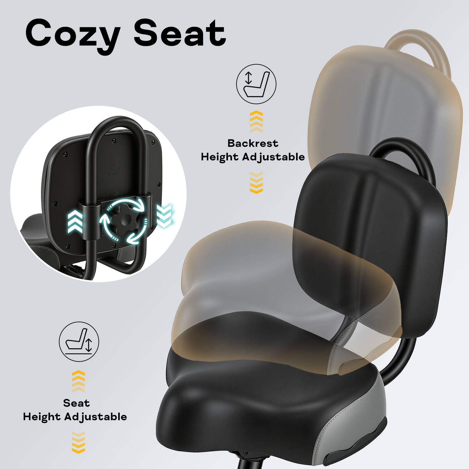 Cozy Seat

- Backrest Height Adjustable
- Seat Height Adjustable