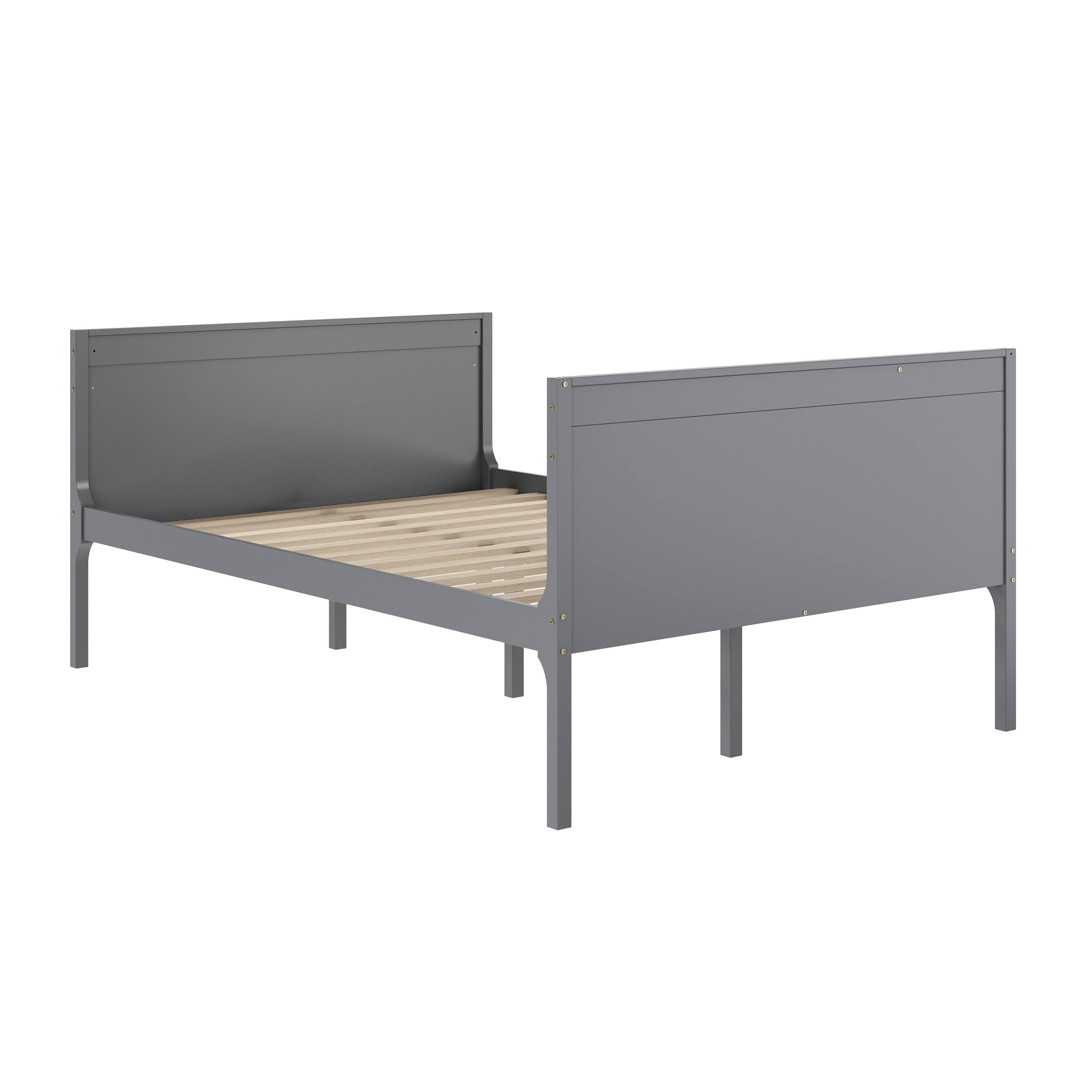 Alt View 10. Emma + Oliver - Samuel Kids Bunk Bed with Convertible, Solid Wood Slatted Frame and Easy-to-Climb Ladder with No Box Spring Required - Gray.