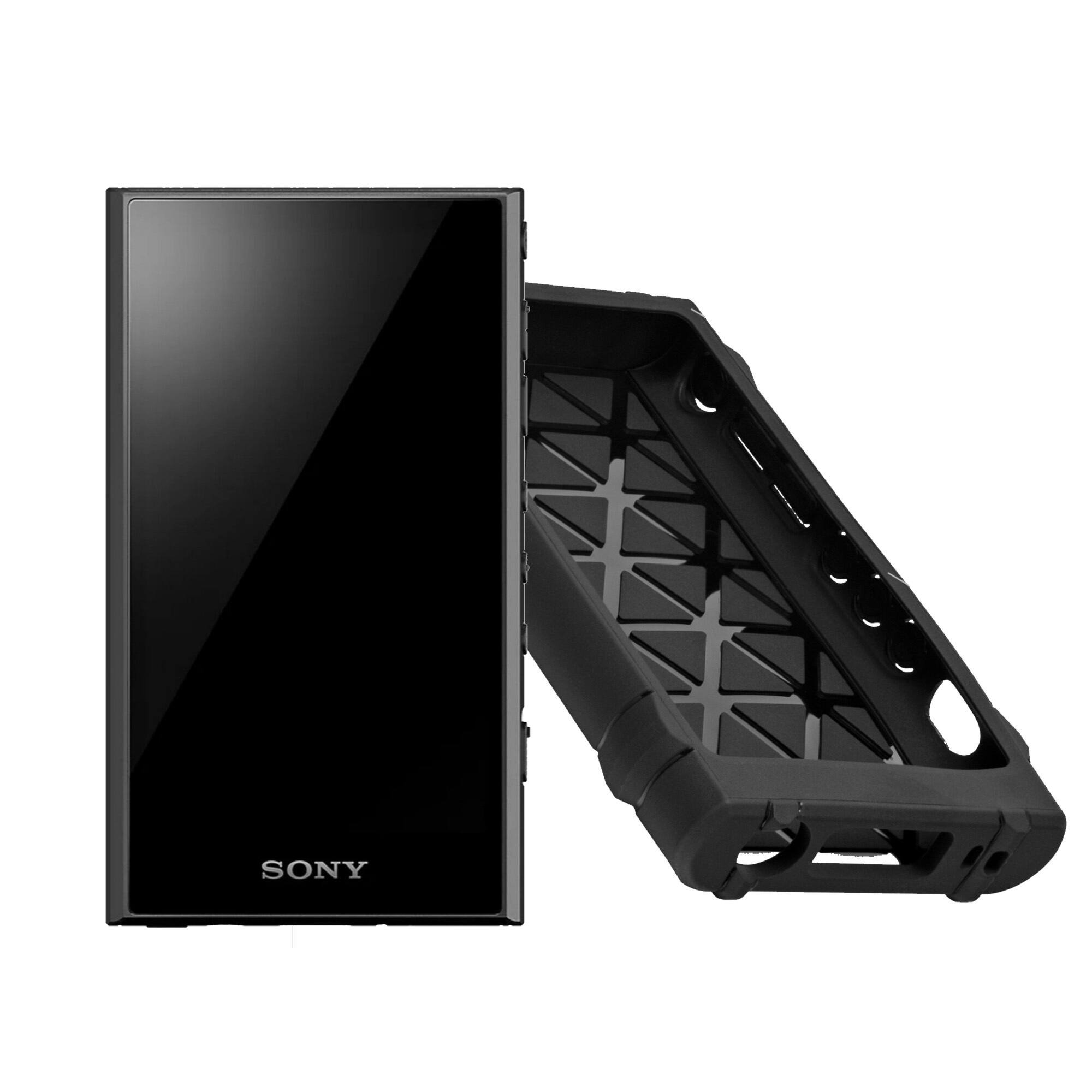 Front. Sony - Sony NW-A306 Walkman A Series High-Resolution Digital Audio Player (Black) bundle.