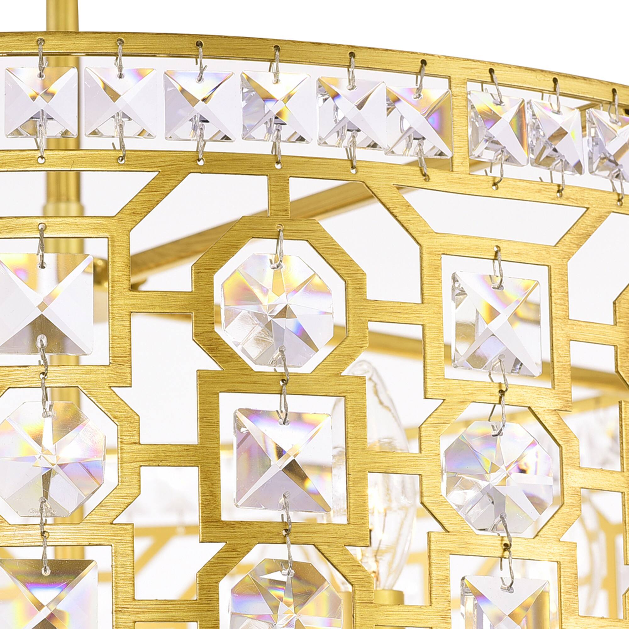 Left. CWI Lighting - Belinda 6 Light Chandelier With Champagne Finish - Champagne.