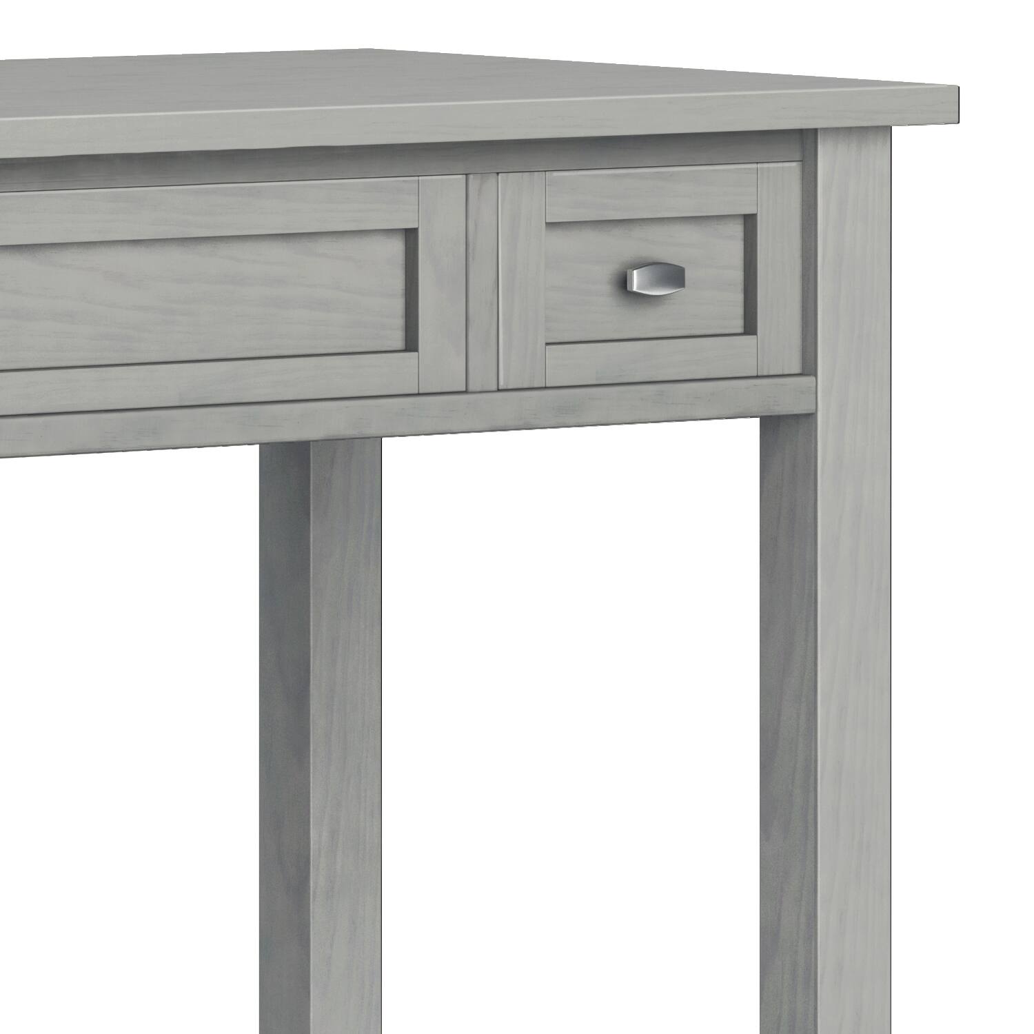 Alt View 6. Simpli Home - Warm Shaker 48 inch Wide Solid Wood Desk in Fog Grey - Fog Grey.