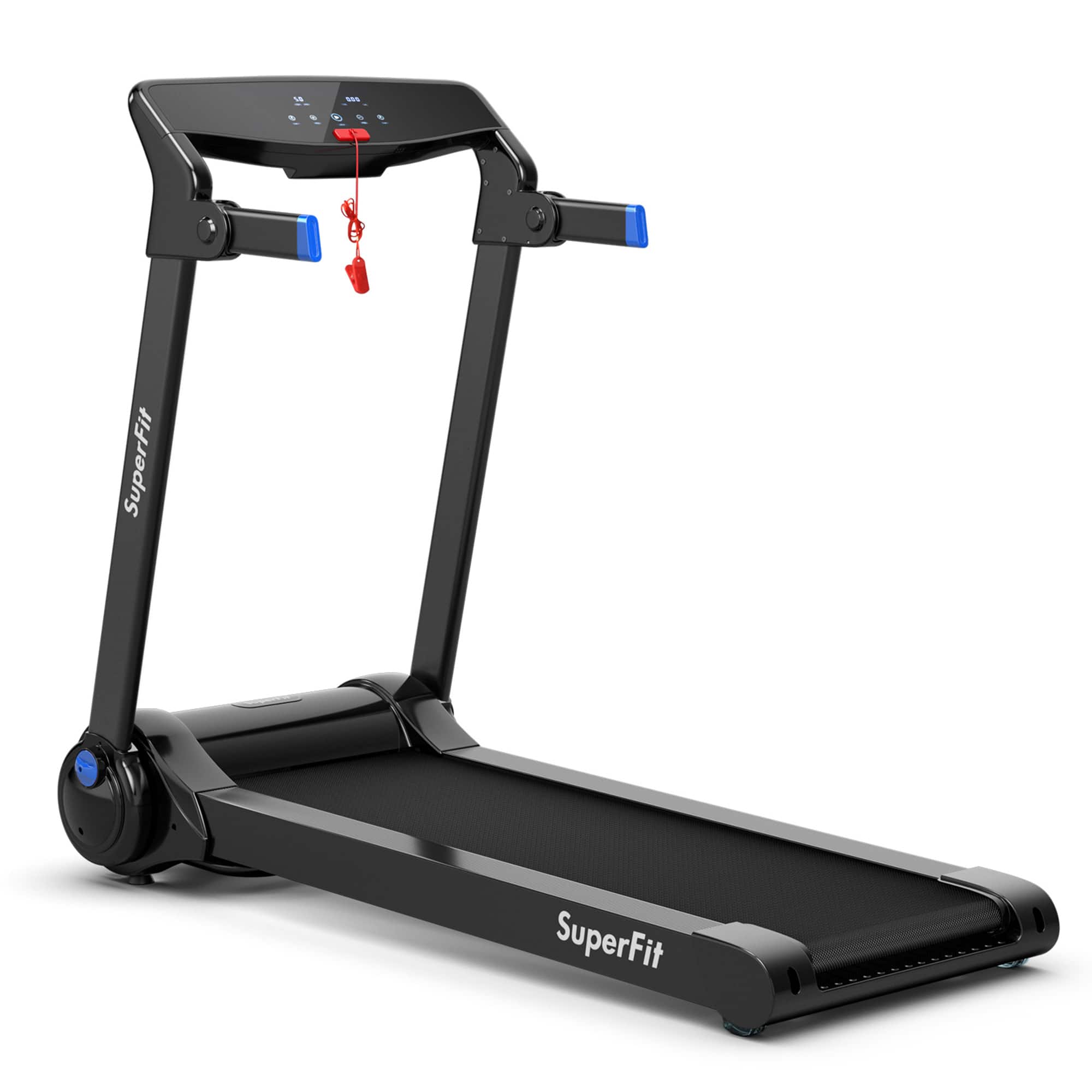 Gymax - Folding Electric Treadmill 3.0HP Exercise Running Machine w/ App Control Blue - Blue + Black