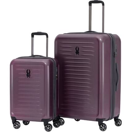 Front. Spyder - Spyder Rails 2 Piece Luggage Set with 360° Spinner Wheels, TSA Approved Lock, (20 Inch, 29 Inch) - Burgundy.