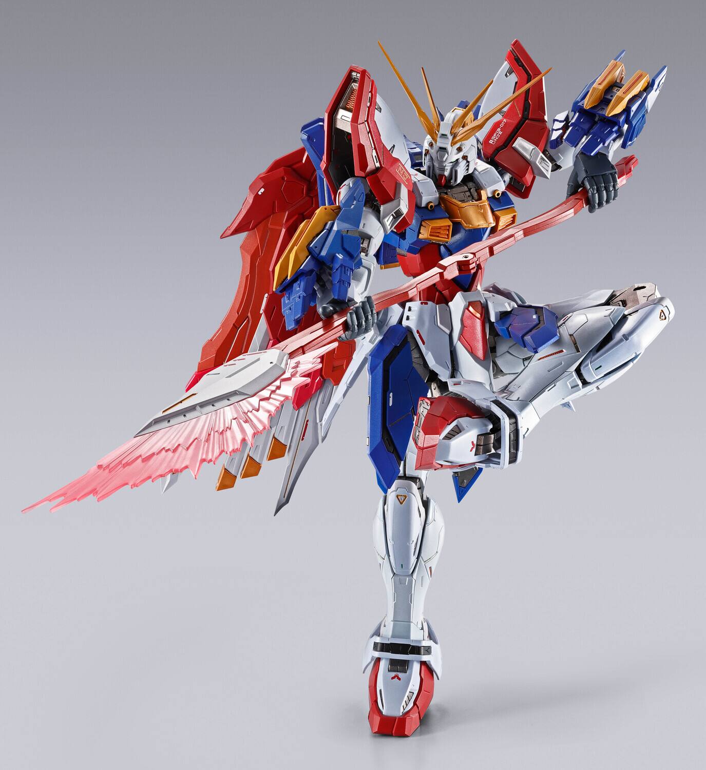 Alt View 4. Bandai - Tamashii Nations - Gundam - METAL BUILD - Burning Gundam & Burning Gundam Second   - COLLECTIBLES - Multicolor.