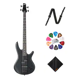 Ibanez - GSR200 4-String Bass Guitar Right Handed+Strap+Picks Kit - Weathered Black