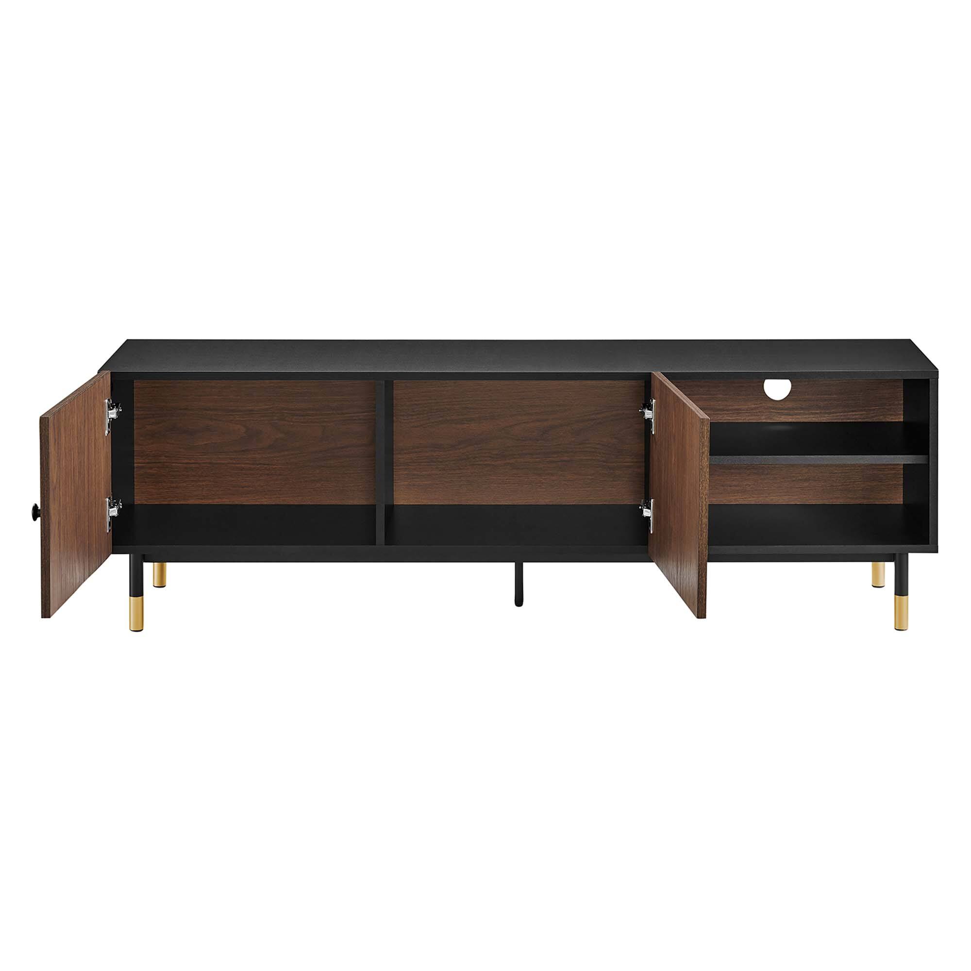 Alt View 4. Modway - Nexus 60" TV Stand by Modway - Black Walnut.