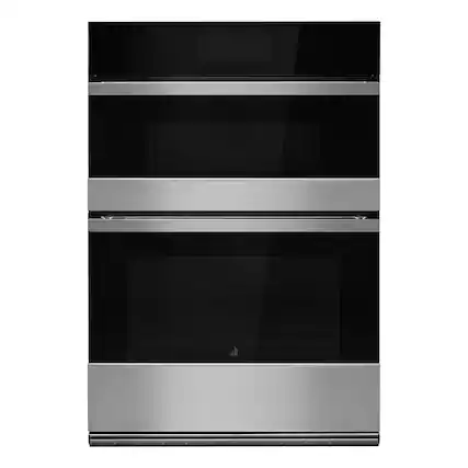 Front. JennAir - NOIR 30" Microwave Combination Wall Oven Dual-Fan True Convection with Advanced Temperature Precision - Stainless Steel.